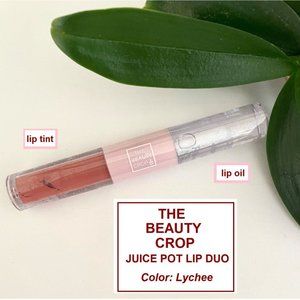 The Beauty Crop Juice Pot Lip Duo in Lychee New Creamy Lip Tint and Clear Duo